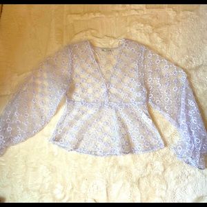 Never Worn Zara See-Thru Long Sleeve Top - Small